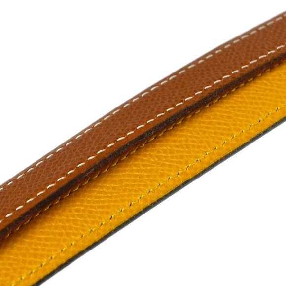 Hermes Reversible Belt Red Green Yellow Courchevel #70 Small Good ◯U MS 144607 - Picture 3 of 12